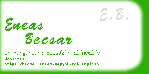 eneas becsar business card